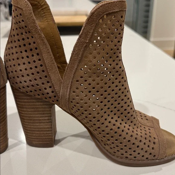 Lucky Brand Brown Perforated Ankle Booties - Picture 3 of 5